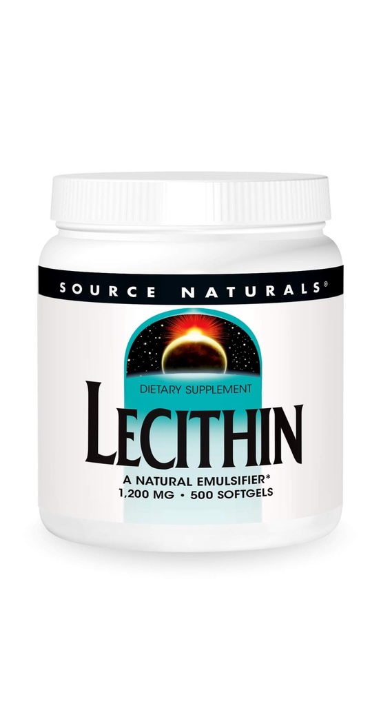 Fonte Naturals Lecitina 1200 mg, Um Emulsificante Natural - 500 Softgels