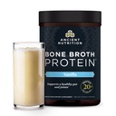 Nutrição antiga alimentado de grama, livre de gaiola, pó de proteína de caldo ósseo, 20g de proteína, peptídeos de colágeno hidrolisado, Keto & Paleo Friendly, Suporta conjunto, Gut Health, Vanilla, 20 Servings
