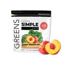Limpo simples come Super Greens Pó, naturalmente sabor verde pó com chlorela, espirulina, Superalimentos e fibra prebiótica, Sem ingredientes artificiais, Glúten livre, Peachy Greens sabor, 30 Srvgs