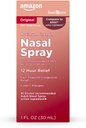Cuidados Básicos Força máxima 12 horas Pulverização nasal, Solução de HCl oximetazolina, Alivio de Congestão, Medicina fria e alérgica, Descongestionante, 1 fl oz (Pacote de 1)