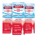 Mucinex Sinus-Max Nasal Spray Descongestionante, 12 horas Over-The-Counter Medicação Nariz Spray para alívio do Sinus, Nasal Descongestionantes para Adultos, Refrigeração Menthol, 0,75 Fl Oz (Pacote de 3)