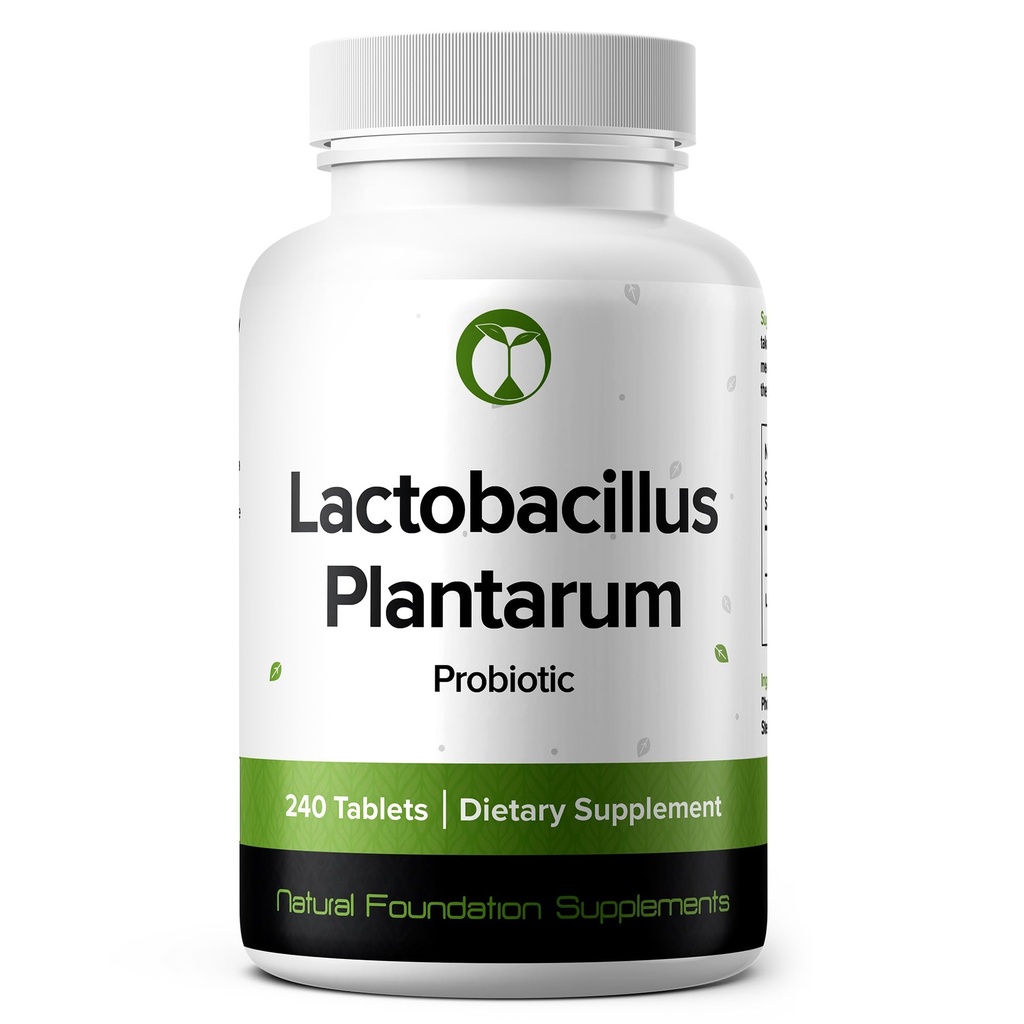Lactobacillus Plantarum Probiotic Supplement 240 Comprimidos 3 Bilhões de UFC Probióticos para homens e mulheres Suporta Digestivo intestinal & Gut Health (240, Lactobacillus Plantarum)