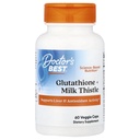 Melhor Glutationa do médico + Cardo de leite, Suporta a atividade de fígado e antioxidante, Não-GMO, Glúten livre, Sem soja, Vegan 60 Veggie Caps
