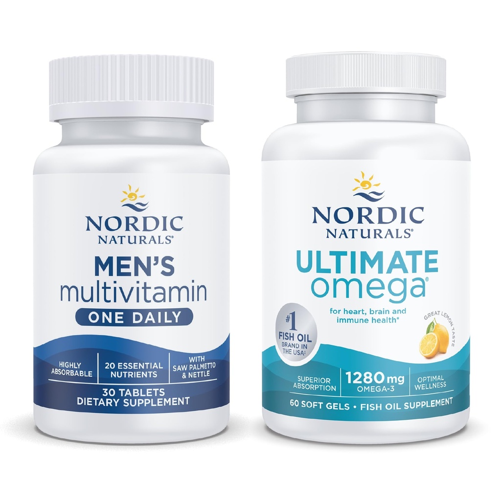 Nordic Naturals Starter Pack - Multivitamin masculino um diário, Ultimate Omega