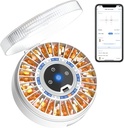 Zoksi Premium 31-Slot dispensador automático de pílulas com impressão digital e fechadura de chave, Smart Organizador de medicamentos com alarme e luz, Organizador eletrônico de pílulas para idosos e esquecimento