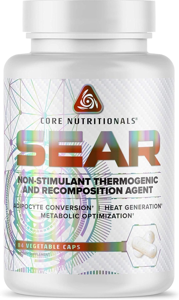 Núcleo Nutricionais Sear Thermogenic & Recomposition Agent (Agente Termogênico e Recompositivo) Não Stim Fat Burner (Suporte de Controle de Peso) com Grãos Paradoxínicos do Paraíso