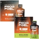 Combustível de rã Ultra & Ultra Energizado Pré Treino Shot Bundle com 1500mg Beta Alanine, Eletrolíticos 8g Protein Nano-Hydrolyzed Grass Fed Collagen, 10g Carbs, Berry, 1,2 oz Packets, 48 Pack