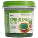 BareOrganics Spirulina Powder - Superalimento orgânico em pó - Vegan, Non-GMO, Gluten-Free - Alta proteína, Antioxidante-Rich para smoothies, Sucos, Shakes & Daily Wellness, 8 Oz