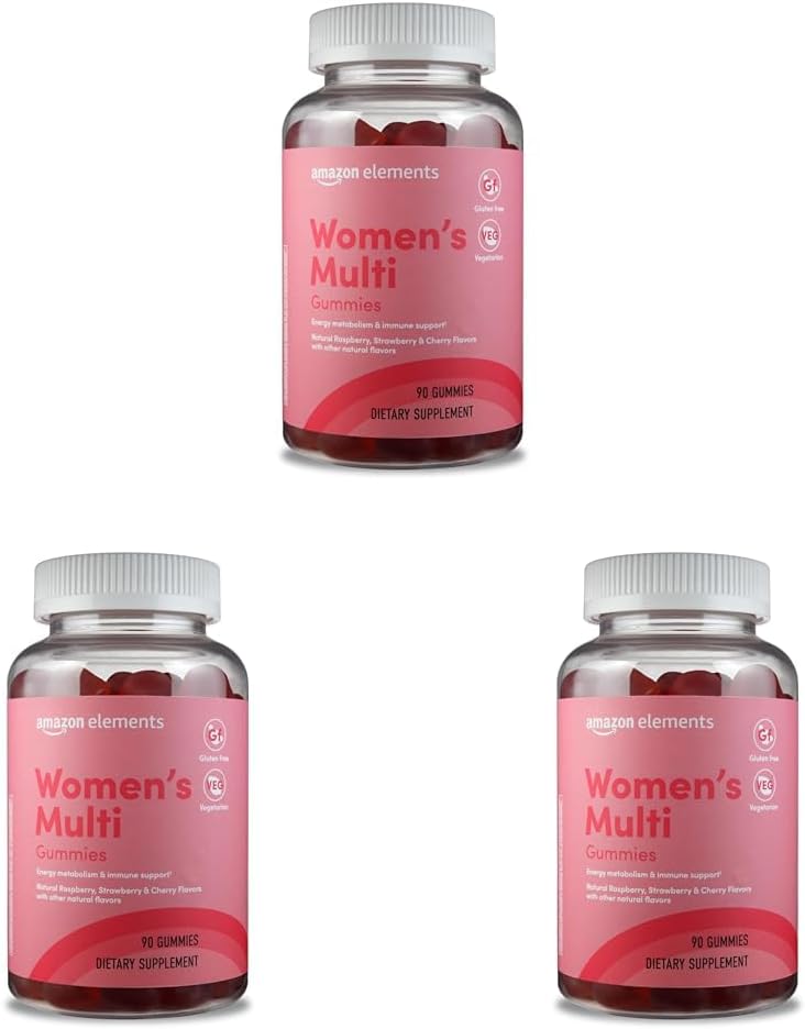 Elementos - Multivitamínicos Orgânicos de Mulheres Adultas, 90 Gummies (30 Servings), Vegetariano, Glúten Livre (Anteriormente Revival) (Pacote de 3)