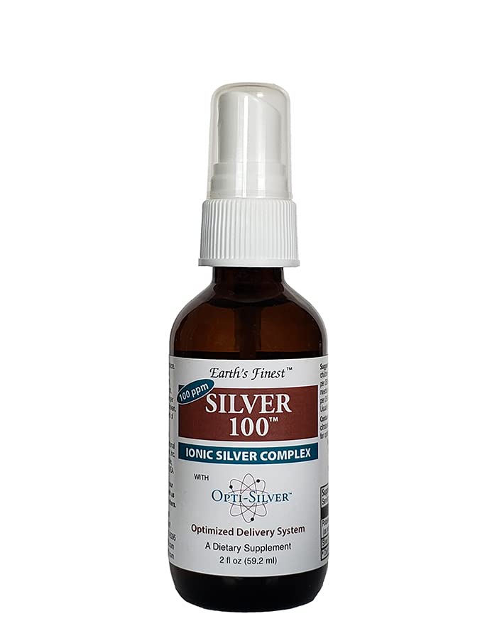 Silver 100 Ionic Silver Complex com Opti-Silver Optimized Delivery System for Immune Support - 100 ppm, 2 onças (59,2mL) - Spray