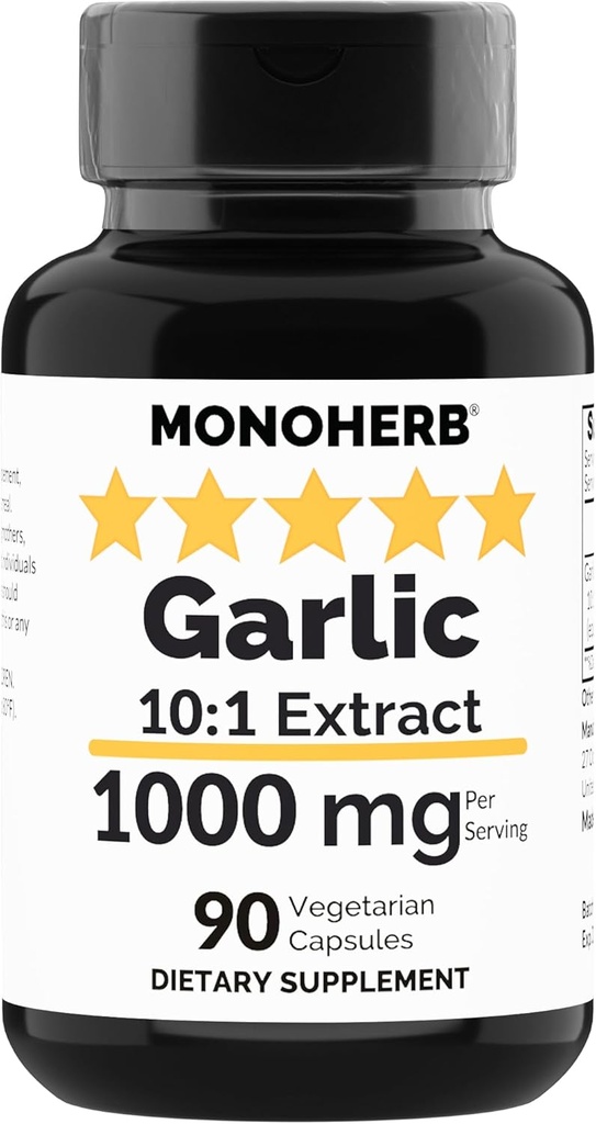 MONOHERB Alho Extrato 1000 mg - 90 Cápsulas Vegetarianas