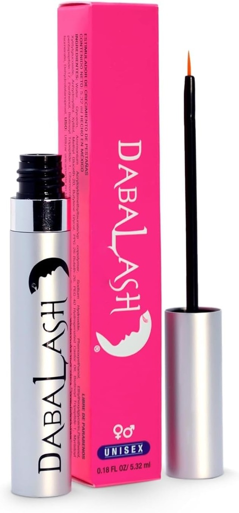 DABALASH profissional cílios e sobrancelha crescimento soro com óleo de rícino – Promove a aparência de naturalmente mais longo, mais cheio, mais grosso e mais forte Lash + Brow Hair – 0,18 oz