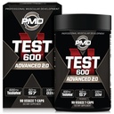 PMD Sports N-Test 600 Advanced Nitric Oxide Booster for Men - with Clinically Studied Testofen - Lean Muscle and Strength Gains with Estrogen Supressor (90 Veggie -Caps)