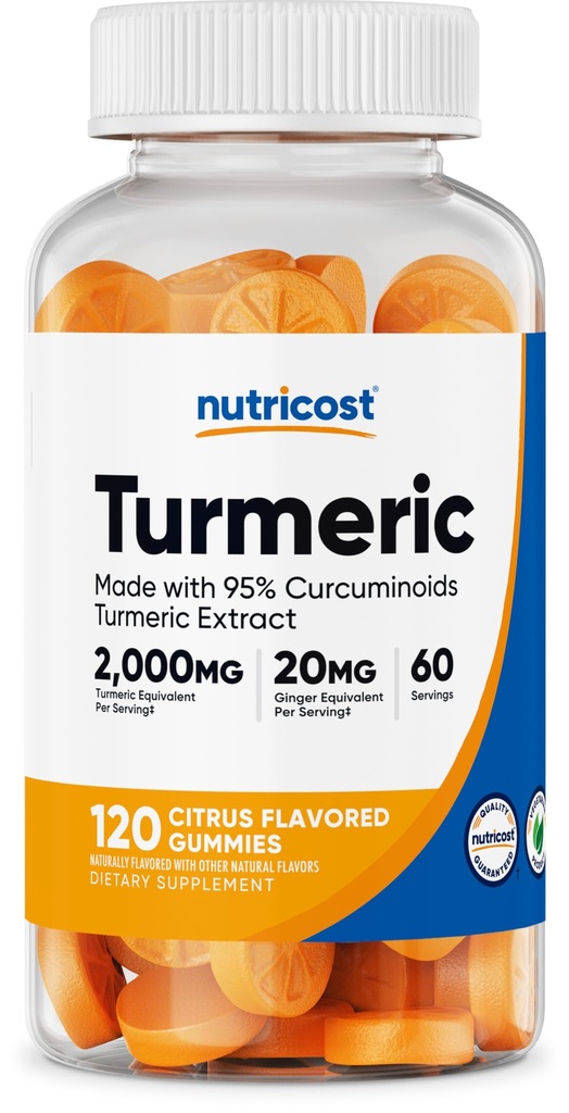 Gummies alcaçuz 2.000mg Tumérica por serviço (120 Gummies) - 60 Servings