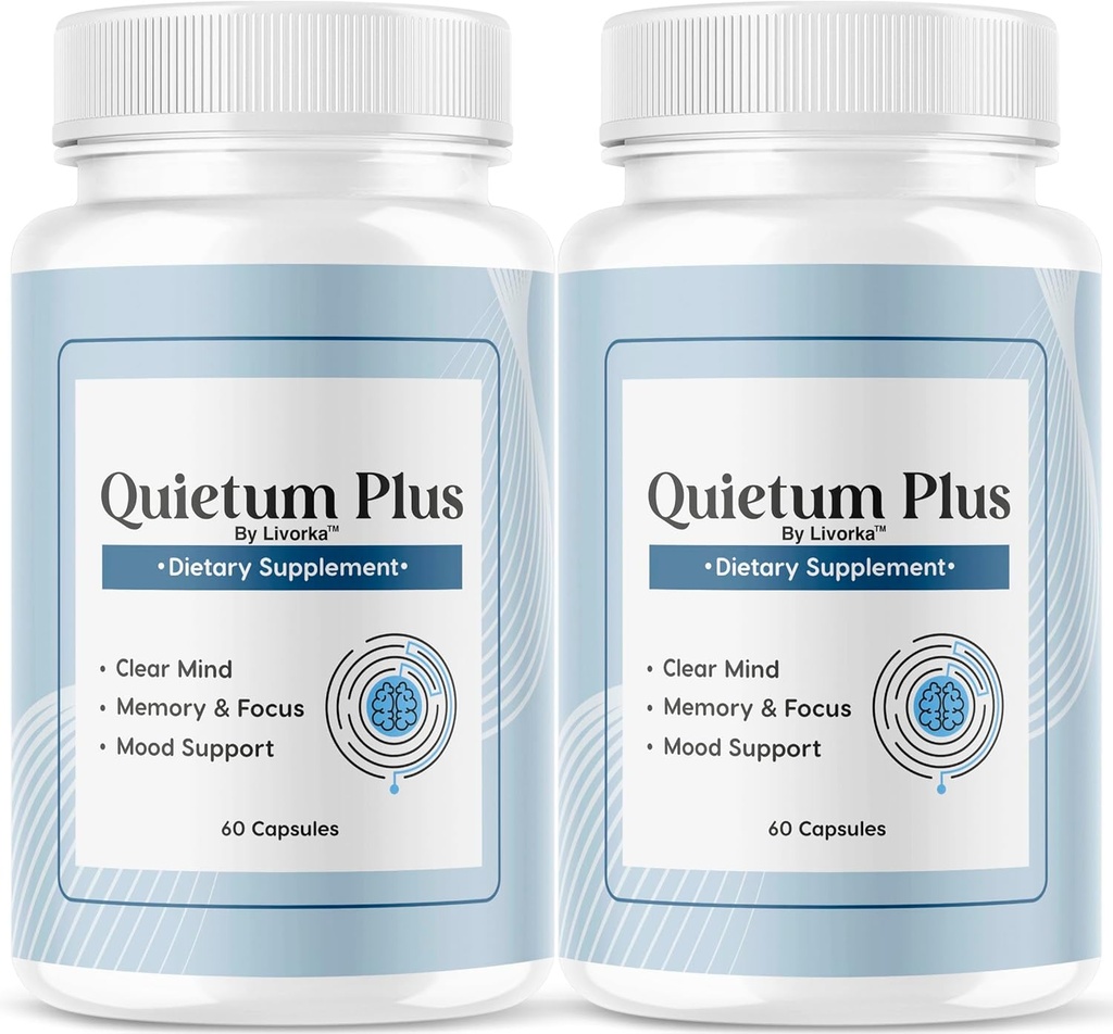 (2 Pack) Quietum Plus - Quietum Oficial Plus Advanced Supplement Formula, Original Quietum Plus Comentários, Todos Natural QuietumPlus Advanced Formula for Healthy Ear, 120 cápsulas para 2 meses