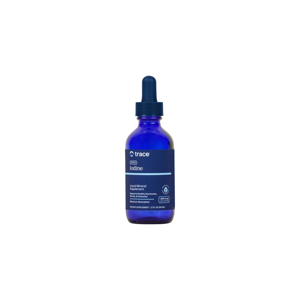 Trace Minerals Iodine Iodo Iônico 225 mcg - Gel Suplemento para Apoio Sistema Imune & Saúde da Tiróide - Gotas de Iodo com Magnésio - Suporta Sistema Nervoso Saudável - 2 fl oz (295 Servings)