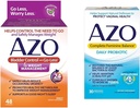 Controle de bexiga AZO com Go-Less® e gerenciamento de peso Suplemento dietético e equilíbrio feminino completo Probióticos diários para mulheres, clinicamente comprovadas para ajudar a proteger