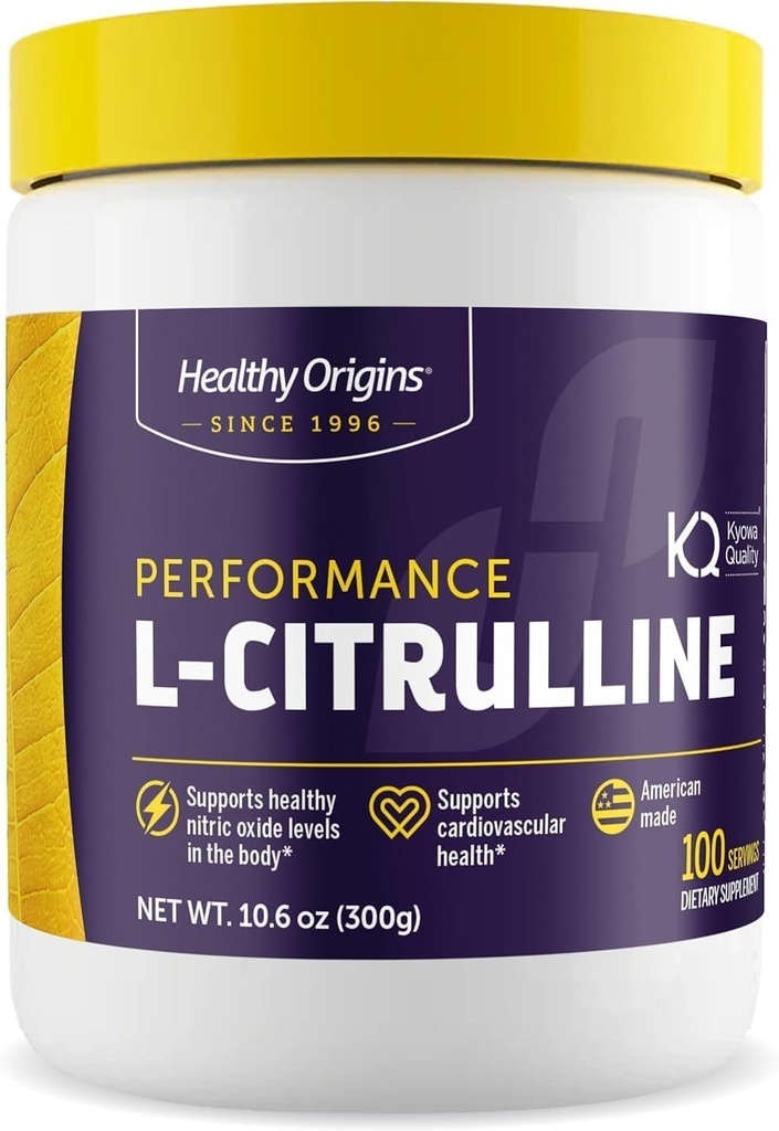 Origens saudáveis - L-Citrulina (American-Made, Não-GMO, Glúten Livre, Suporte Atlético), 10.6 Ounce