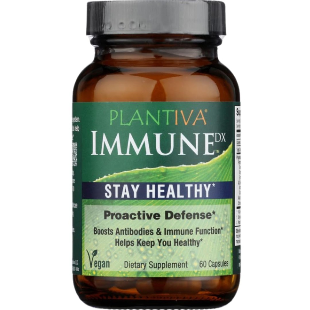 ImmuneDx Imune saudável Boost Suplemento de ervas diárias, Resistência natural, Defesa do corpo inteiro com Echinacea & Ginseng - Vegan - 60 Cápsulas