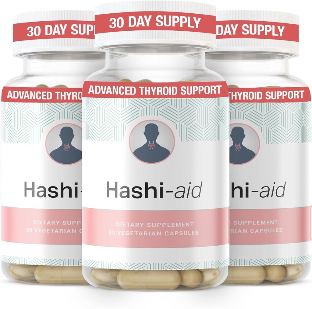 IBDassistTM Hashi Ajuda suporte tireóide para mulheres e homens - Suplemento tireóide para doença de Hashimoto e hipotireoidismo* - com Ashwagandha, selênio, zinco, vitaminas essenciais e mais - 30 cápsulas (3 embalagem)