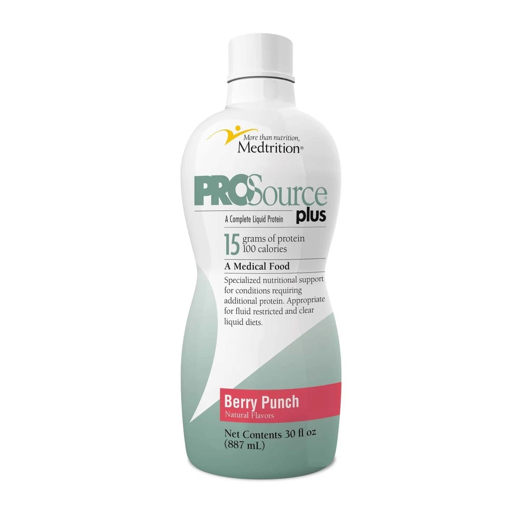ProSource Plus Suplemento oral Berry Punch 30 oz garrafa