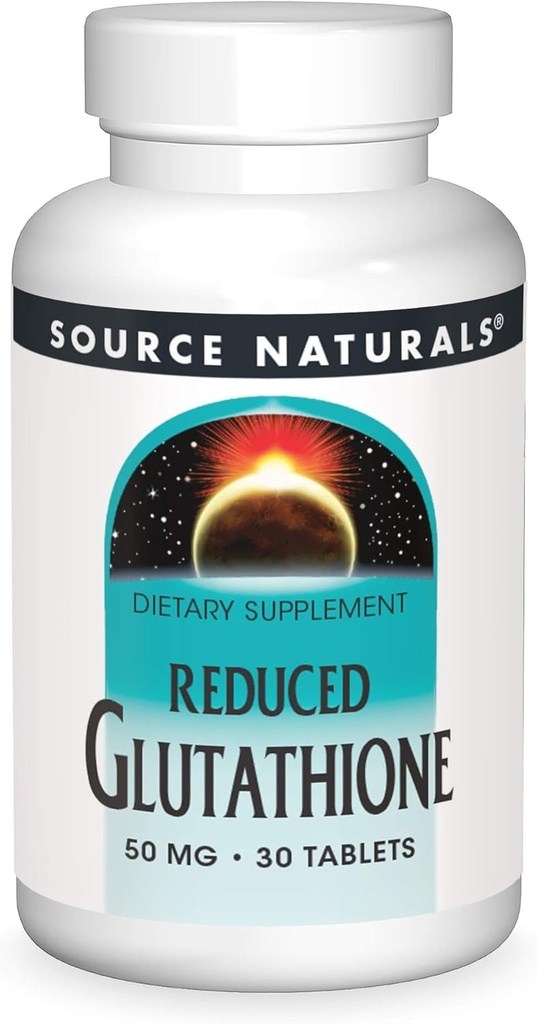 Fonte Naturals Glutationa, Suplemento para suporte de fígado, 50mg - 30 Comprimidos