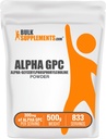 BulkSuplementos.com Alpha GPC Pó - Suplementos de cholina, Alpha GPC 300mg - Sem sabor e sem glúten, 600mg por serviço, 500g (1.1 lbs) (Pacote de 1)