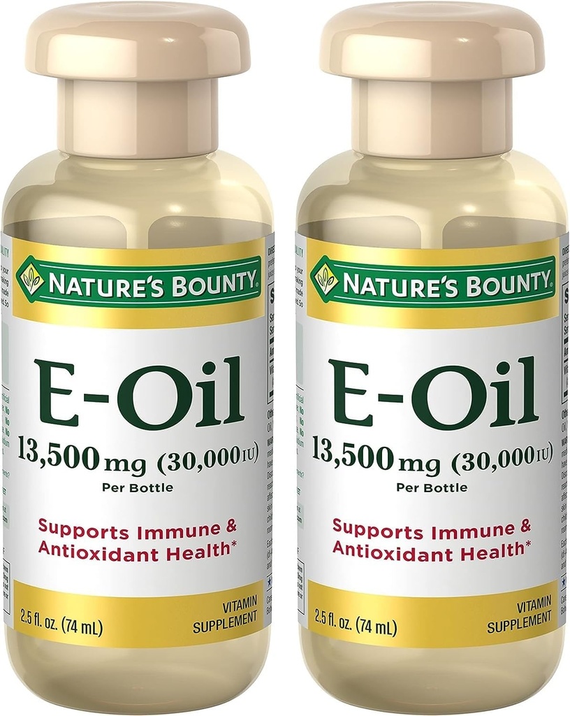 O óleo de vitamina E da recompensa da natureza, suporta imune & antioxidante, 30.000UI Vitamina E, tópico ou oral, 2,5 fl Oz (Pacote de 2)