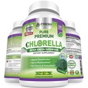 SAÚDE FRESH CARE Premium chlorela suplemento, 1200mg Pure Vegan cápsulas em pó, 180 Chlorophyll e CFG pílulas, Natural Detox Superfood, Naturalmente contém vitaminas B e minerais