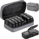 AUVON Bolsa de lona XL Organizador de comprimidos semanal 2 vezes por dia, caixa de pílulas de viagem 7 dias com abertura grande de um lado, caso de comprimido AM PM com saco de pano portátil para suplementos, vitaminas, óleo de peixe