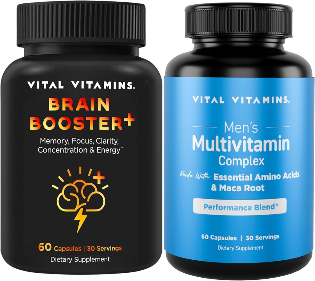 Vitaminas Vitaminas Vitaminas Brain Booster Plus + Multivitaminas masculinas