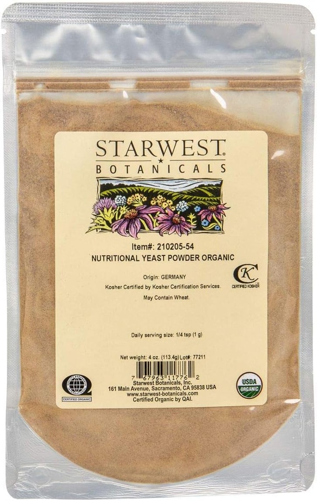 Levedura Nutricional Orgânica Pó - 4 onças