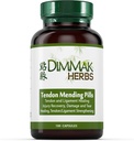 Pílulas Orgânicas Certified Tendon Mending: Regeneração de Tendão e Ligamento e Reparação por Dimmak Herbs - 100 Caps 500mg