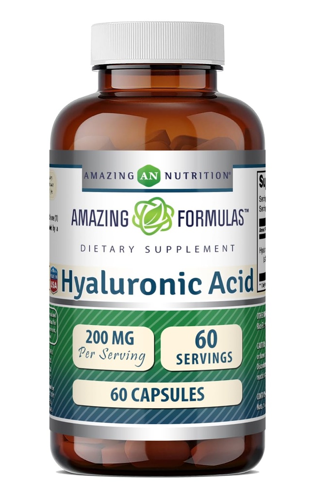 Fórmulas surpreendentes Ácido hialurônico 200 Mg Por Cápsulas de serviço Suplemento