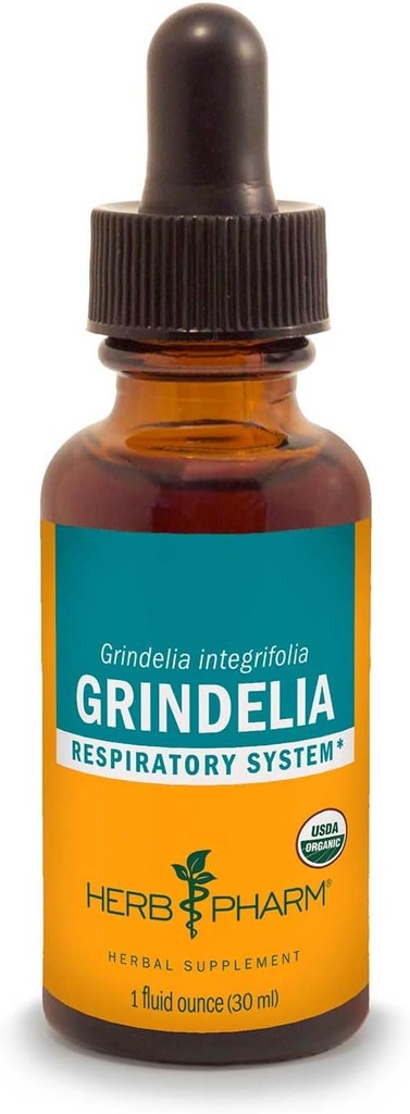 Herb Pharm Grindelia Liquid Extract for Respiratory System Support - 1 Onça (DGRIND01)