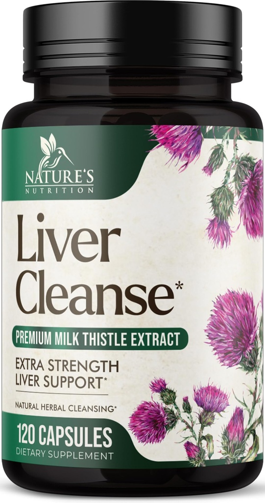 Fígado Cleanse Detox & Repair Formula - 20-in-1 Suplemento avançado de suporte de fígado com cardo de leite de silimarina, raiz de dente-de-leão, extrato de alcachofra, alcaçuz, cholina e beterraba - 120 cápsulas de legumes