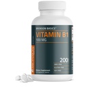 Bronson Vitamina B1 100mg, Não-GMO, 200 comprimidos vegetarianos