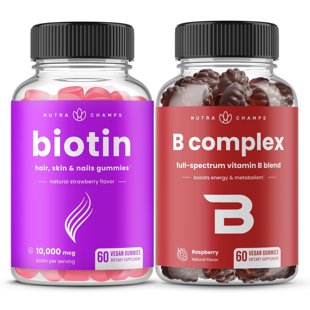 NutraChamps Biotin & B chicletes complexos