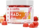 NAD Gummies, NAD Supplement - Nicotinamida lipossómica Riboside, Resveratrol, Quercetina, NAD Nicotinamida Riboside Resveratrol 900mg, NAD+ Suplemento para homens e mulheres, 60 chicletes 1 pacote