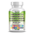 Serra Palmetto com agulha, Pigeu, Semente de abóbora, Lecitina de girassol, Açafrão e Ashwagandha – Suporte Próstata para Homens com Licopeno e Vitamina D3 – 90 Cápsulas