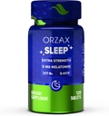 Sono ORZAX - Melatonina 5 mg, Vitamina B6 e 5-HTP Suplemento - Vitaminas de sono repousantes para adultos (120 comprimidos)
