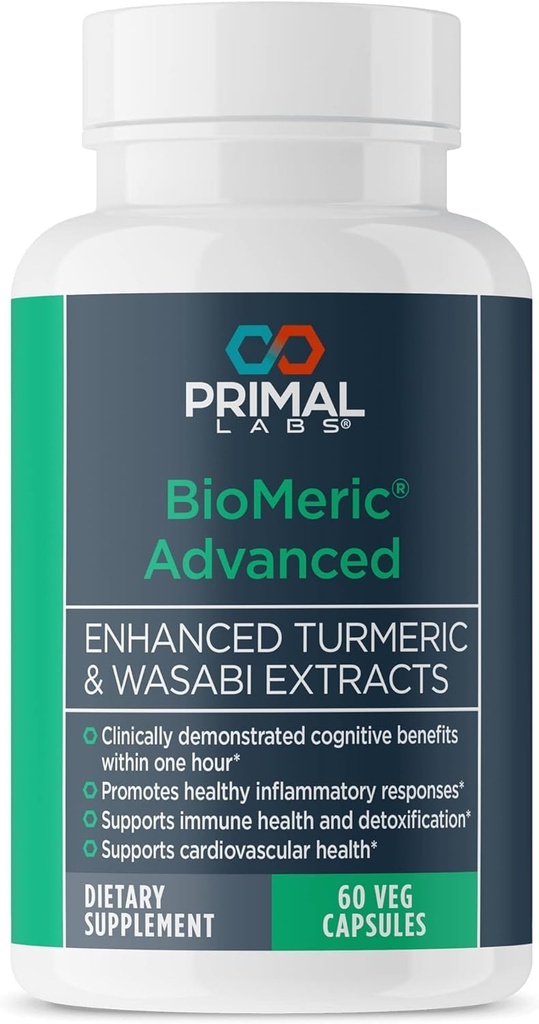 BioMeric Advanced - com Curcumina Turmérica e Extractos Wasabi - 60 Cápsulas