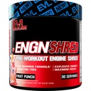 EVL Ultimate Pre Workout Powder - Suporte termogênico de queima de gordura pré-treino de bebida em pó para o foco de energia duradoura e resistência - ENGN Shred Intense Creatine Free Preworkout Drink Mix - Fruit Punch