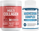 Puramente Optimal Pó de Multi Colágeno Premium + Complexo de Magnésio Premium - Citrato de Magnésio, Malato, Relaxamento muscular - 120 cápsulas