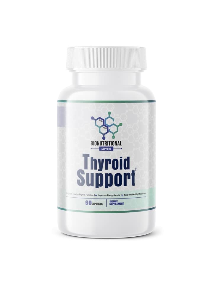 Suporte à tireóide - Ltirosina, Iodo, Complexo Vitamina B12, Zinco, Selênio, Ashwagandha, Cobre e Mais 30 dias de fornecimento
