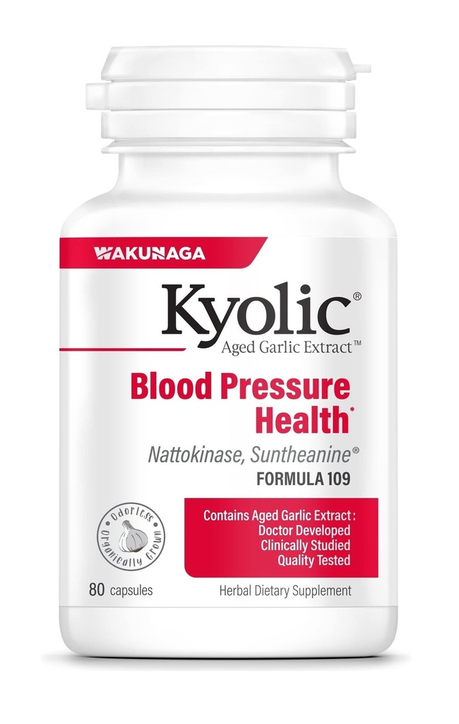 Kyolic Aged Alho Extrato Fórmula 109, Saúde da Pressão Arterial