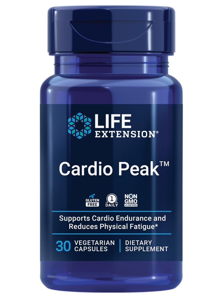 Extensão da vida Pico Cardio, Suplemento Cardiovascular, Saúde do Coração, Arjuna, 1-Diário, Glúten Livre, Não-GMO, Vegetariano, 30 Cápsulas