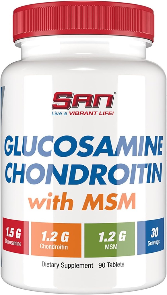 SAN Premium Glucosamina Chondroitin com complexo HSH para apoio conjunto - Fórmula Natural para articulações saudáveis e mobilidade. 30 Serviços