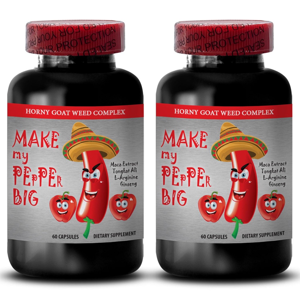 masculino realçando pílulas aumentar o tamanho - FAZE MEU PEpper BIG - NATURAL MALE ALARGAMENTO, Maca, L-Arginina, Longjack pílulas, potenciador de desempenho masculino, tongkat ali para homens, pílulas de libido masculino, 2 Bot 120 Caps